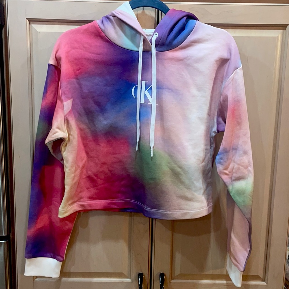 Calvin Klein jeans (brand) tie dye crop sweatshirt, XS women’s